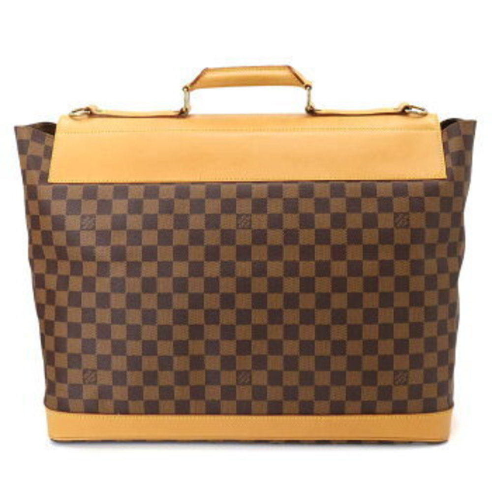 LOUIS VUITTON Damier Clipper Shoulder Bag Ebene Brown